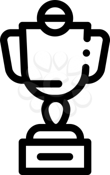 Champion Cup Icon Vector. Outline Champion Cup Sign. Isolated Contour Symbol Illustration