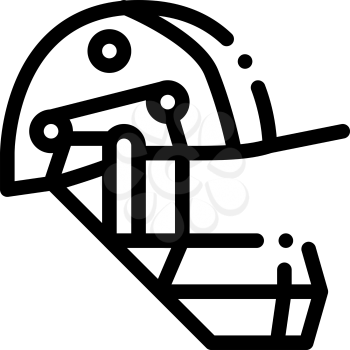 Cricket Helmet Icon Vector. Outline Cricket Helmet Sign. Isolated Contour Symbol Illustration