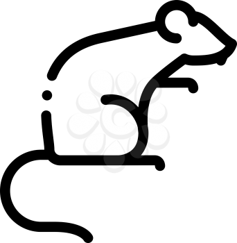 Rat Icon Vector. Outline Rat Sign. Isolated Contour Symbol Illustration