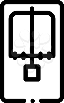 Mousetrap Above View Icon Vector. Outline Mousetrap Above View Sign. Isolated Contour Symbol Illustration