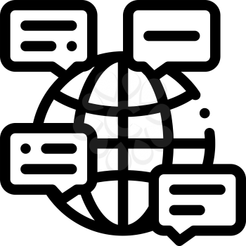 Online Chat Icon Vector. Outline Online Chat Sign. Isolated Contour Symbol Illustration