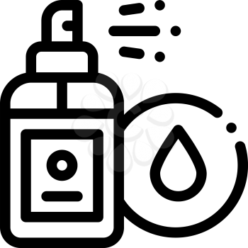 Waterproof Spray Icon Vector. Outline Waterproof Spray Sign. Isolated Contour Symbol Illustration