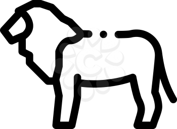 Lion Icon Vector. Outline Lion Sign. Isolated Contour Symbol Illustration