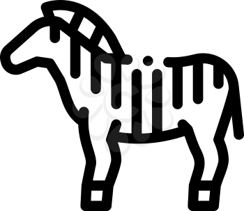 Zebra Icon Vector. Outline Zebra Sign. Isolated Contour Symbol Illustration