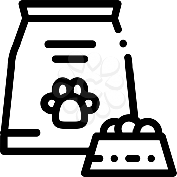 Animal Feed Icon Vector. Outline Animal Feed Sign. Isolated Contour Symbol Illustration