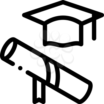 Academy Graduate Attributes Icon Vector. Outline Academy Graduate Attributes Sign. Isolated Contour Symbol Illustration