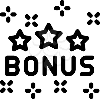 Bonus Star Logo Icon Vector. Outline Bonus Star Logo Sign. Isolated Contour Symbol Illustration