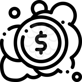 Laundered Cash Money Icon Vector. Outline Laundered Cash Money Sign. Isolated Contour Symbol Illustration