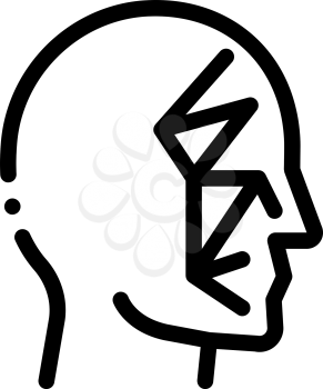 Face Scan by Points Point Projectors Icon Vector. Outline Face Scan by Points Point Projectors Sign. Isolated Contour Symbol Illustration