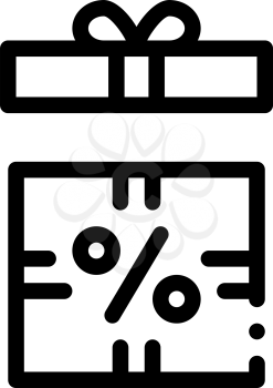 Open Interest Gift Icon Vector. Outline Open Interest Gift Sign. Isolated Contour Symbol Illustration