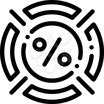 Interest Target Concept Icon Vector. Outline Interest Target Concept Sign. Isolated Contour Symbol Illustration