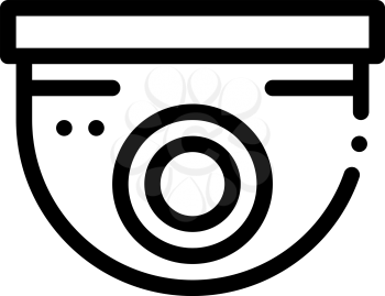 Security Surveillance Camera Icon Vector. Outline Security Surveillance Camera Sign. Isolated Contour Symbol Illustration
