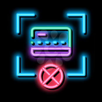 Credit Card Target neon light sign vector. Glowing bright icon Credit Card Target sign. transparent symbol illustration