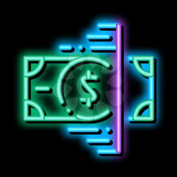 Currency Checking Tape neon light sign vector. Glowing bright icon Currency Checking Tape sign. transparent symbol illustration