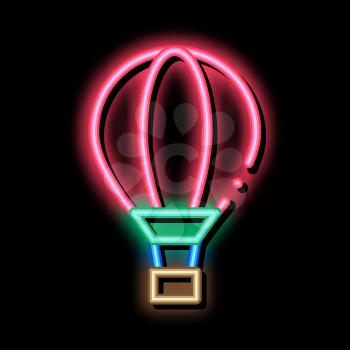 Trip Air Balloon neon light sign vector. Glowing bright icon Trip Air Balloon sign. transparent symbol illustration