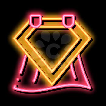 Emblem Hero Symbol neon light sign vector. Glowing bright icon Emblem Hero Symbol sign. transparent symbol illustration