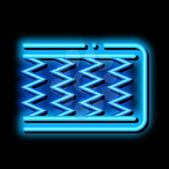 Mattress Metal Springs neon light sign vector. Glowing bright icon Mattress Metal Springs sign. transparent symbol illustration