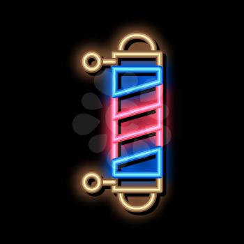 Barber Exterior Detail neon light sign vector. Glowing bright icon Barber Exterior Detail sign. transparent symbol illustration