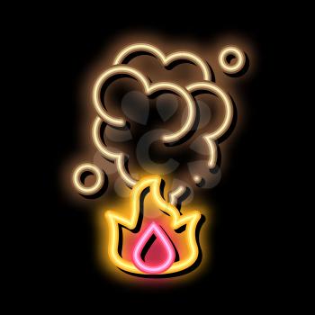 Conflagration Burn Flame neon light sign vector. Glowing bright icon Conflagration Burn Flame sign. transparent symbol illustration
