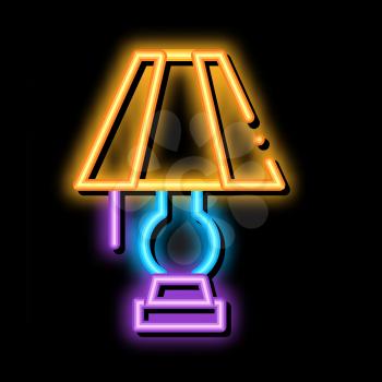 Electric Lighting Lamp neon light sign vector. Glowing bright icon Electric Lighting Lamp sign. transparent symbol illustration