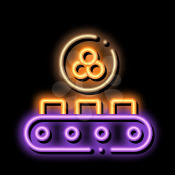 Caviar Conveyor neon light sign vector. Glowing bright icon Caviar Conveyor sign. transparent symbol illustration