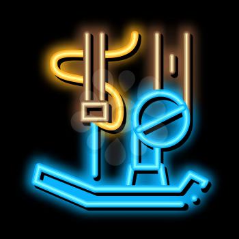 Knitting Detail neon light sign vector. Glowing bright icon Knitting Detail sign. transparent symbol illustration
