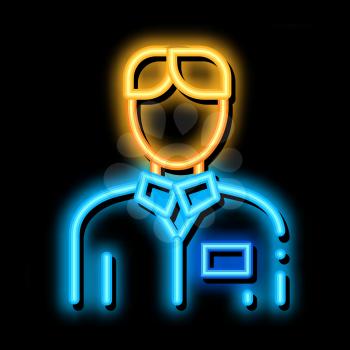 Nurse Silhouette neon light sign vector. Glowing bright icon Nurse Silhouette sign. transparent symbol illustration