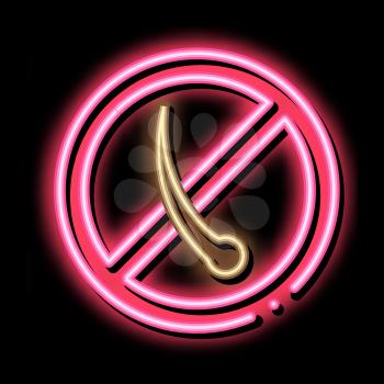 Anti Hair Mark neon light sign vector. Glowing bright icon Anti Hair Mark sign. transparent symbol illustration