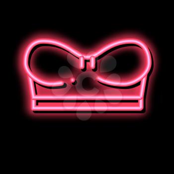 Mini Corset Bra neon light sign vector. Glowing bright icon Mini Corset Bra sign. transparent symbol illustration