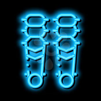 Game Equipment neon light sign vector. Glowing bright icon Game Equipment isometric sign. transparent symbol illustration