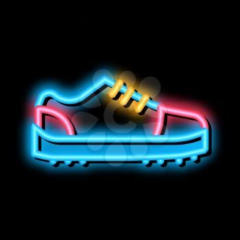Sneaker Shoe neon light sign vector. Glowing bright icon Sneaker Shoe isometric sign. transparent symbol illustration
