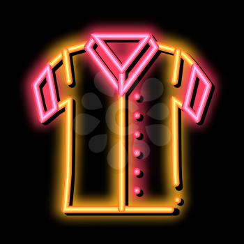 Baseball T-shirt neon light sign vector. Glowing bright icon Baseball T-shirt isometric sign. transparent symbol illustration