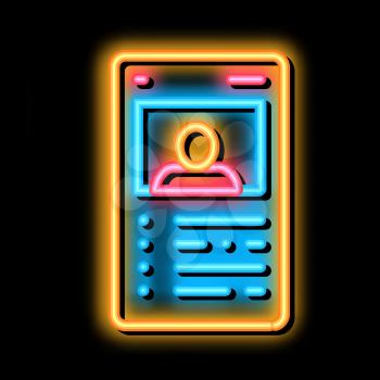 Player Gamer Card neon light sign vector. Glowing bright icon Player Gamer Card isometric sign. transparent symbol illustration