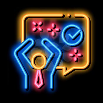 Human Celebrate neon light sign vector. Glowing bright icon Human Celebrate isometric sign. transparent symbol illustration
