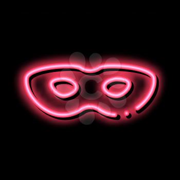 Sex Face Mask neon light sign vector. Glowing bright icon Sex Face Mask sign. transparent symbol illustration