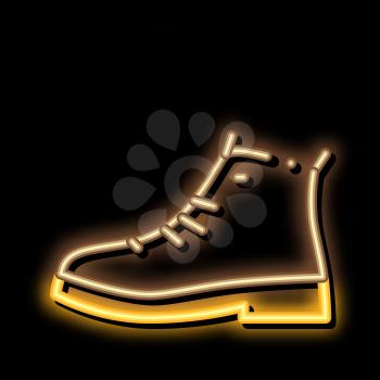 Repaired Shoe neon light sign vector. Glowing bright icon Repaired Shoe sign. transparent symbol illustration