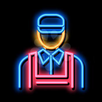 Car Repairman neon light sign vector. Glowing bright icon Car Repairman sign. transparent symbol illustration