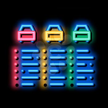 Car Catalog neon light sign vector. Glowing bright icon Car Catalog isometric sign. transparent symbol illustration