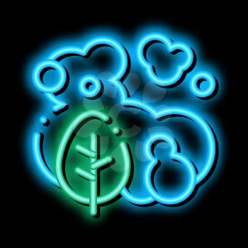 Smoke Plant neon light sign vector. Glowing bright icon Smoke Plant isometric sign. transparent symbol illustration