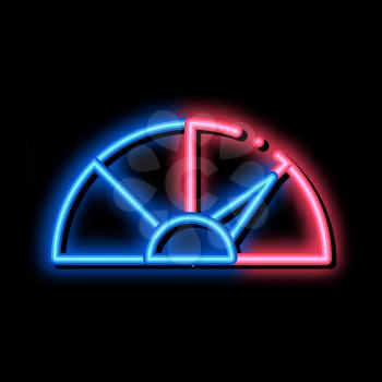 Growth Scale neon light sign vector. Glowing bright icon Growth Scale isometric sign. transparent symbol illustration