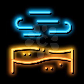 Desert Wind neon light sign vector. Glowing bright icon Desert Wind sign. transparent symbol illustration