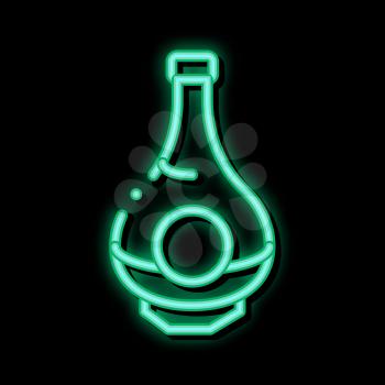 Drink Bottle neon light sign vector. Glowing bright icon Drink Bottle sign. transparent symbol illustration