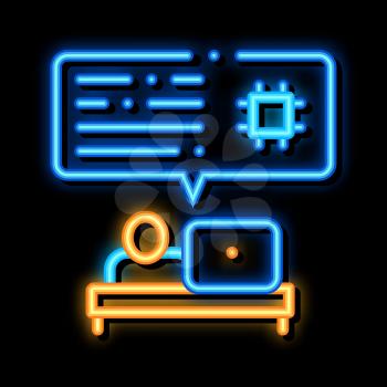 Programming Code neon light sign vector. Glowing bright icon Programming Code sign. transparent symbol illustration