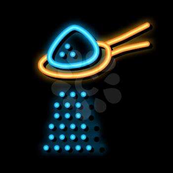 Spoon Of Sugar neon light sign vector. Glowing bright icon Spoon Of Sugar sign. transparent symbol illustration