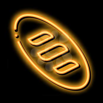 Bread Long Loaf Baked Food neon light sign vector. Glowing bright icon Nutritious Organic Bio Crust Bread sign. transparent symbol illustration