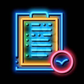 Bird Check List For Watching neon light sign vector. Glowing bright icon Paper Page On Clipboard With Task For Watching Bird sign. transparent symbol illustration