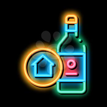 Beer Drink Bottle neon light sign vector. Glowing bright icon Beer Drink Bottle sign. transparent symbol illustration
