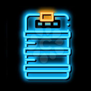Metal Keg Barrel neon light sign vector. Glowing bright icon Metal Keg Barrel sign. transparent symbol illustration