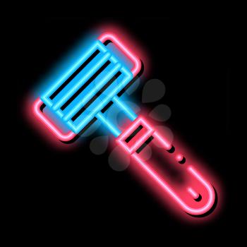 Shaving Razor neon light sign vector. Glowing bright icon Shaving Razor sign. transparent symbol illustration