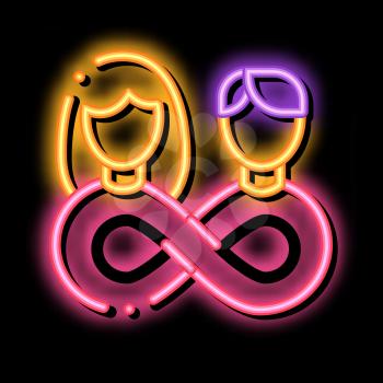 Love Forever neon light sign vector. Glowing bright icon Love Forever sign. transparent symbol illustration